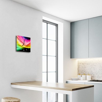 Relógio quadrado Linhas abstratas