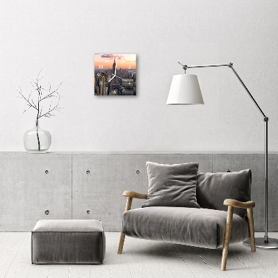 Relógio quadrado Edifícios da cidade