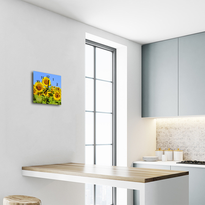 Relógio quadrado Girassol