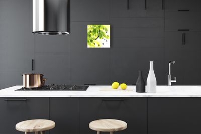 Relógio quadrado Folhas