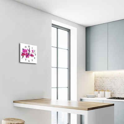 Relógio quadrado Orquídea