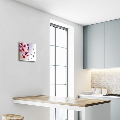 Relógio quadrado Orquídea