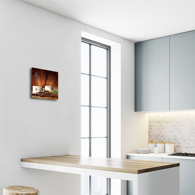 Relógio quadrado Canecas de café