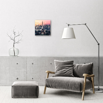 Relógio quadrado Torre Eiffel em Paris