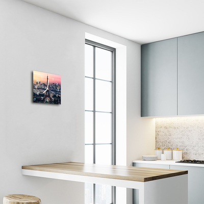 Relógio quadrado Torre Eiffel em Paris