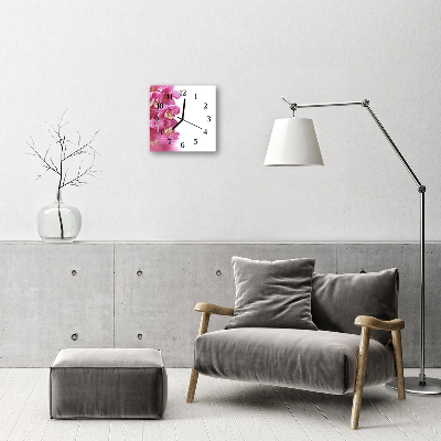 Relógio quadrado Orquídea