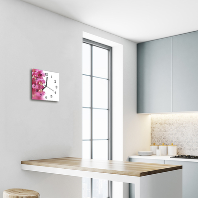 Relógio quadrado Orquídea