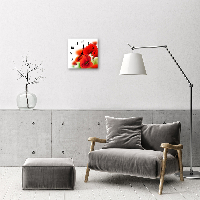 Relógio quadrado Papoulas