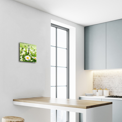 Relógio quadrado Margaridas