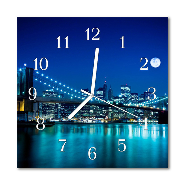 Relógio quadrado Cidade à noite