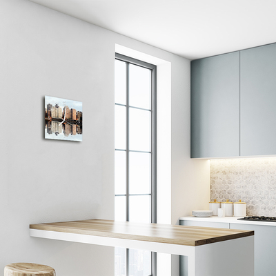 Relógio quadrado Edifícios da cidade