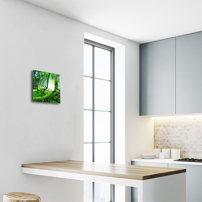 Relógio quadrado Musgo da floresta