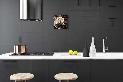 Relógio quadrado Caneca de café