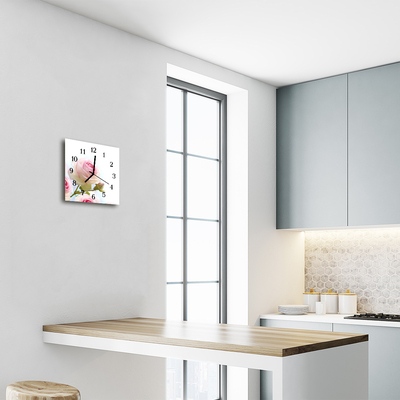 Relógio quadrado Rosa