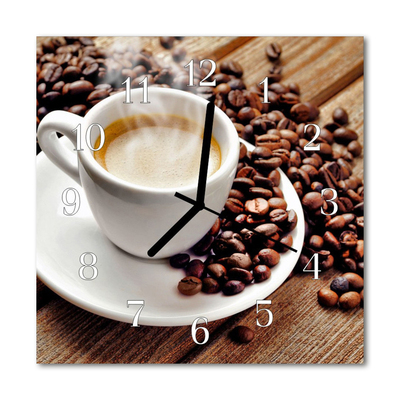 Relógio quadrado Caneca de café