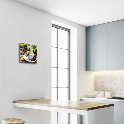 Relógio quadrado Caneca de café