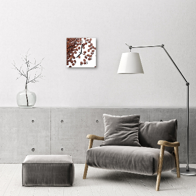 Relógio quadrado Grãos de café