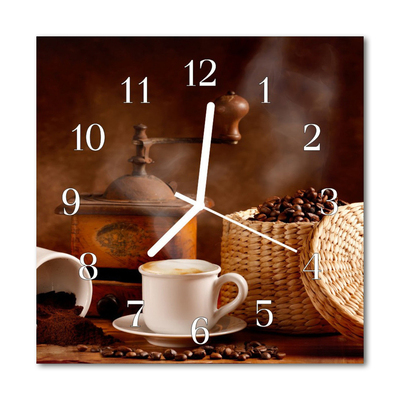Relógio quadrado Caneca de café