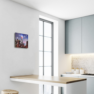 Relógio quadrado Edifícios da cidade