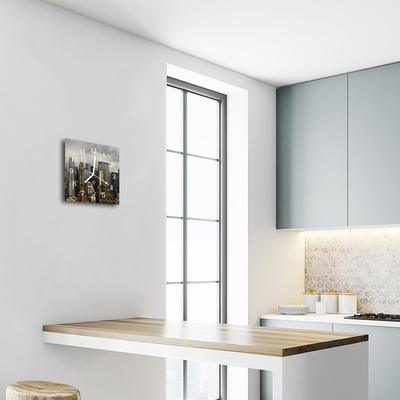 Relógio quadrado Edifícios da cidade