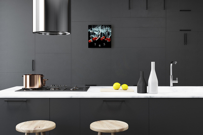 Relógio quadrado Morangos