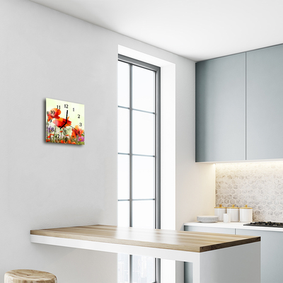 Relógio quadrado Papoulas