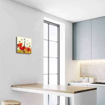 Relógio quadrado Papoulas