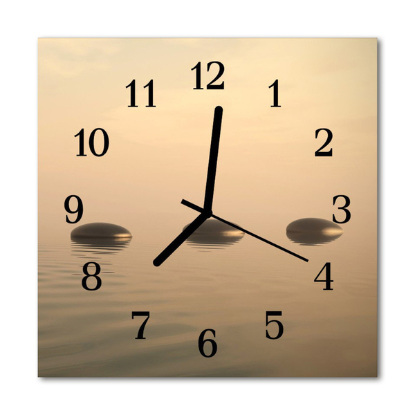 Relógio quadrado Água de pedras