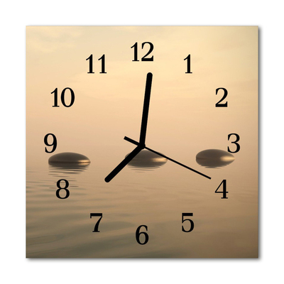 Relógio quadrado Água de pedras