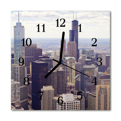 Relógio quadrado Edifícios da cidade