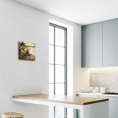 Relógio quadrado Azeitonas