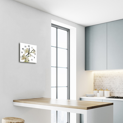 Relógio quadrado Orquídea