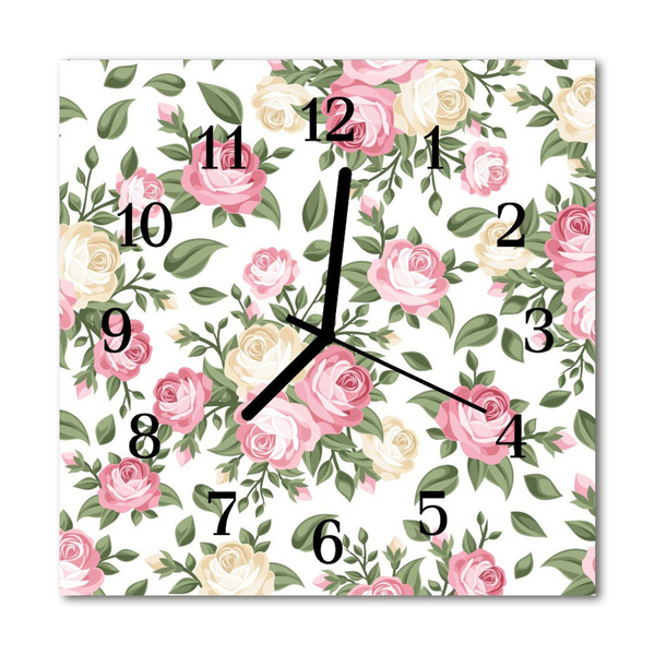 Relógio quadrado Plantas