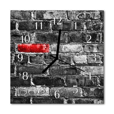 Relógio quadrado Tijolo