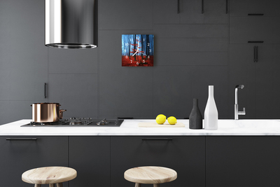 Relógio quadrado Nevoeiro de outono