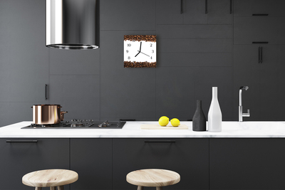 Relógio quadrado Grãos de café