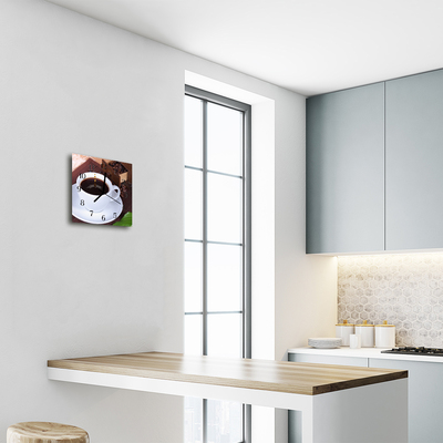 Relógio quadrado Café