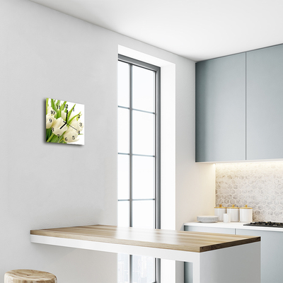 Relógio quadrado Tulipas