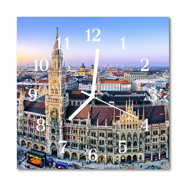 Relógio quadrado Edifícios da cidade