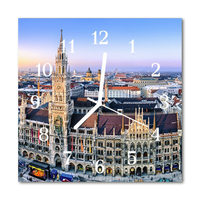 Relógio quadrado Edifícios da cidade