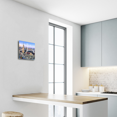 Relógio quadrado Edifícios da cidade