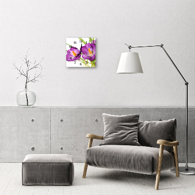 Relógio quadrado Açafrões