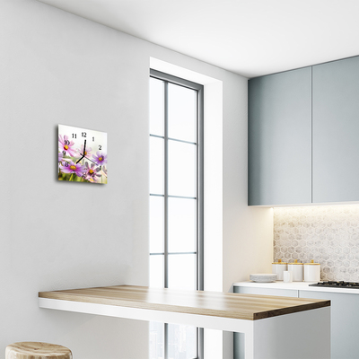 Relógio quadrado Flores