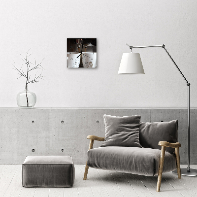 Relógio quadrado Máquina de café