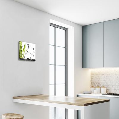 Relógio quadrado Bambu