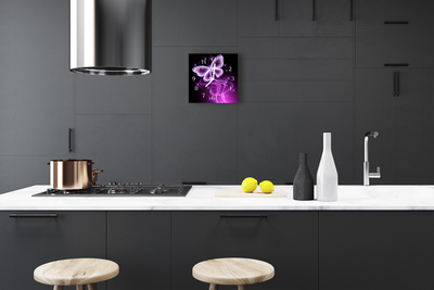 Relógio quadrado Borboleta