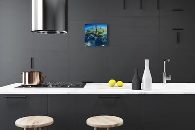 Relógio quadrado Terra