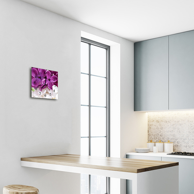 Relógio quadrado Flores