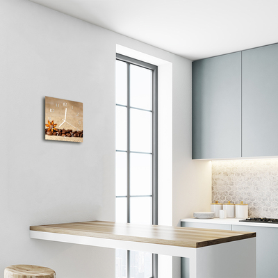 Relógio quadrado Grãos de café