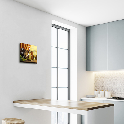 Relógio quadrado Barril de vinho